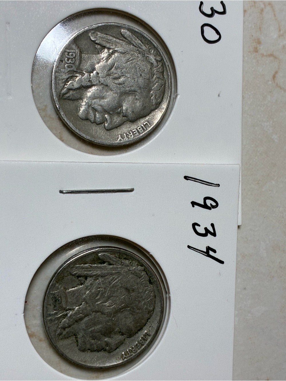 Indian Head/ Buffalo Nickels lot of 7 - Picture 5 of 6